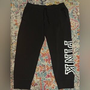 PINK cropped sweatpants